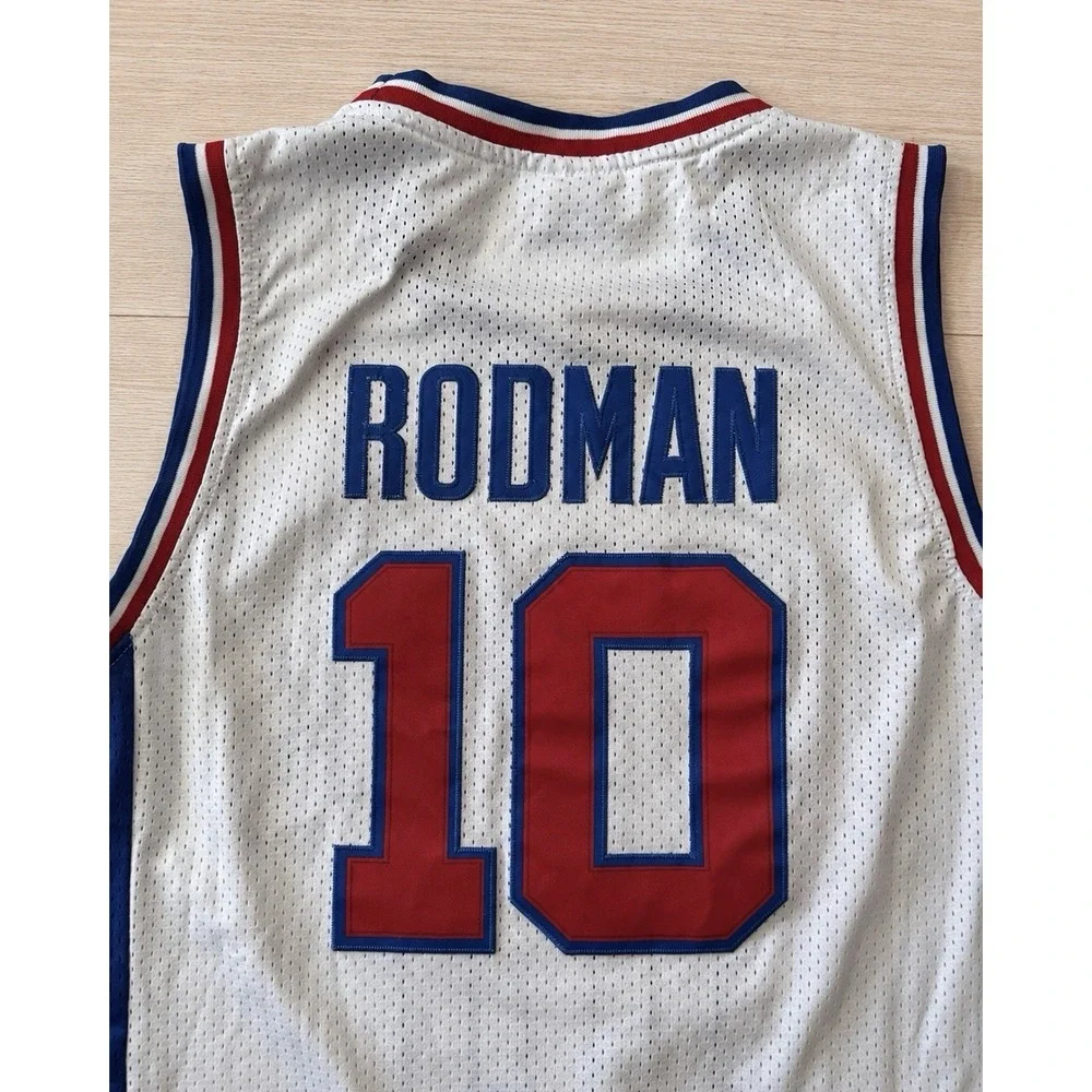 Dennis Rodman #10 Detroit Pistons Adidas Hardwood Classics Jersey Men's L
